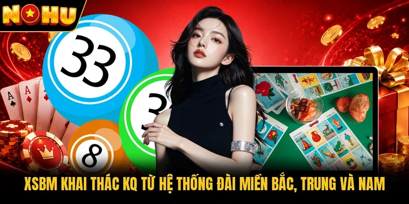 XSBM khai thác KQ từ hệ thống đài miền Bắc, Trung và Nam